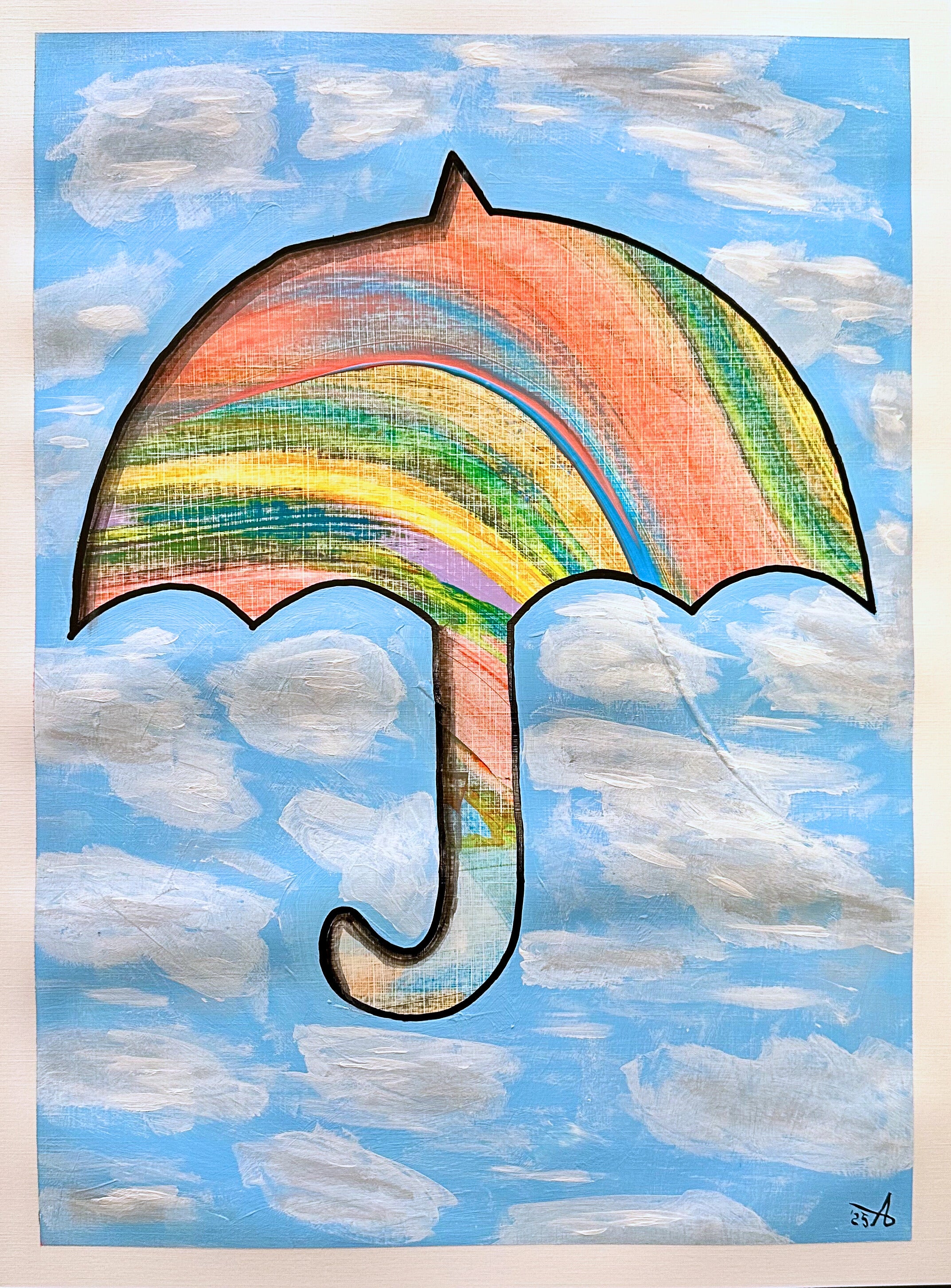 Nr. 235 Kunstdruck - signiert "Der Schirm, der den Regen vermisst"