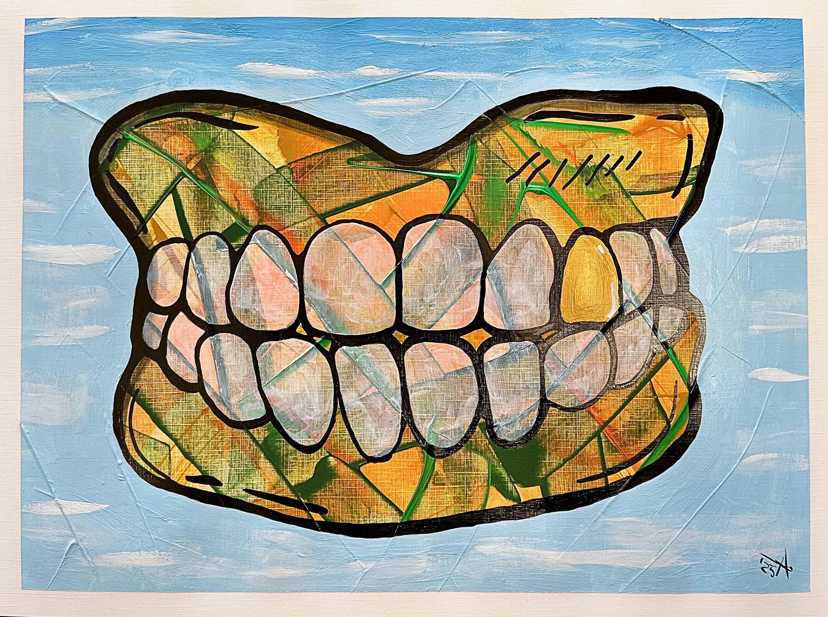 Nr. 241 Kunstdruck - signiert "Fläche für gute Miene"